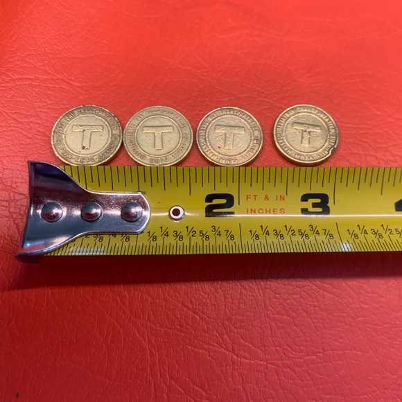 MBTA Subway Tokens (no longer accepted as payment) Lot of 4 - Picture 4 of 4